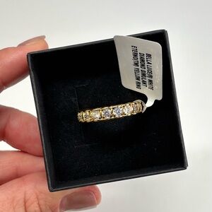 18k gold-over-sterling eternity band ring